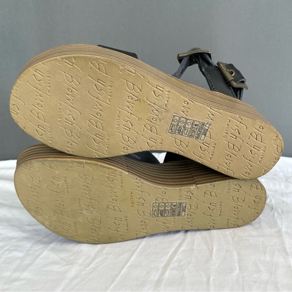 BLOWFISH Malibu Vegan Leather gladiator strap platform sandals w/ metal buckles - Picture 10 of 15